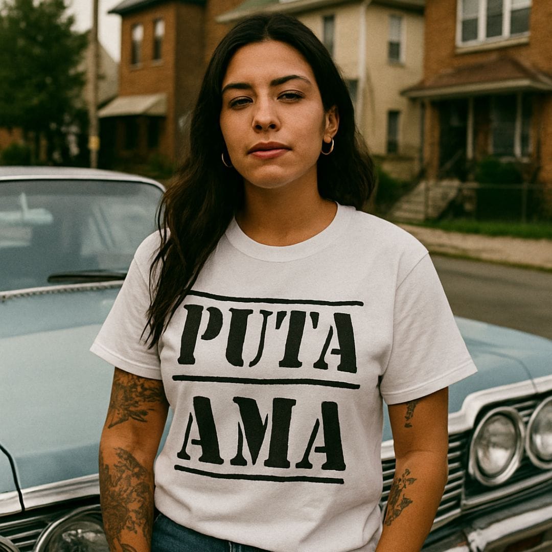 camiseta “soy la tormenta” – blanca con estampado negro