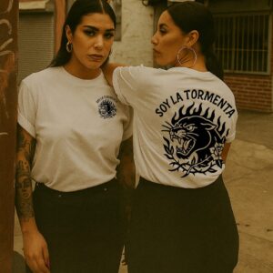 camiseta soy la tormenta – unisex, estampado delantero y trasero