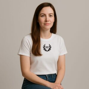 Camiseta personalizable old school Laureada en vinilo artesanal